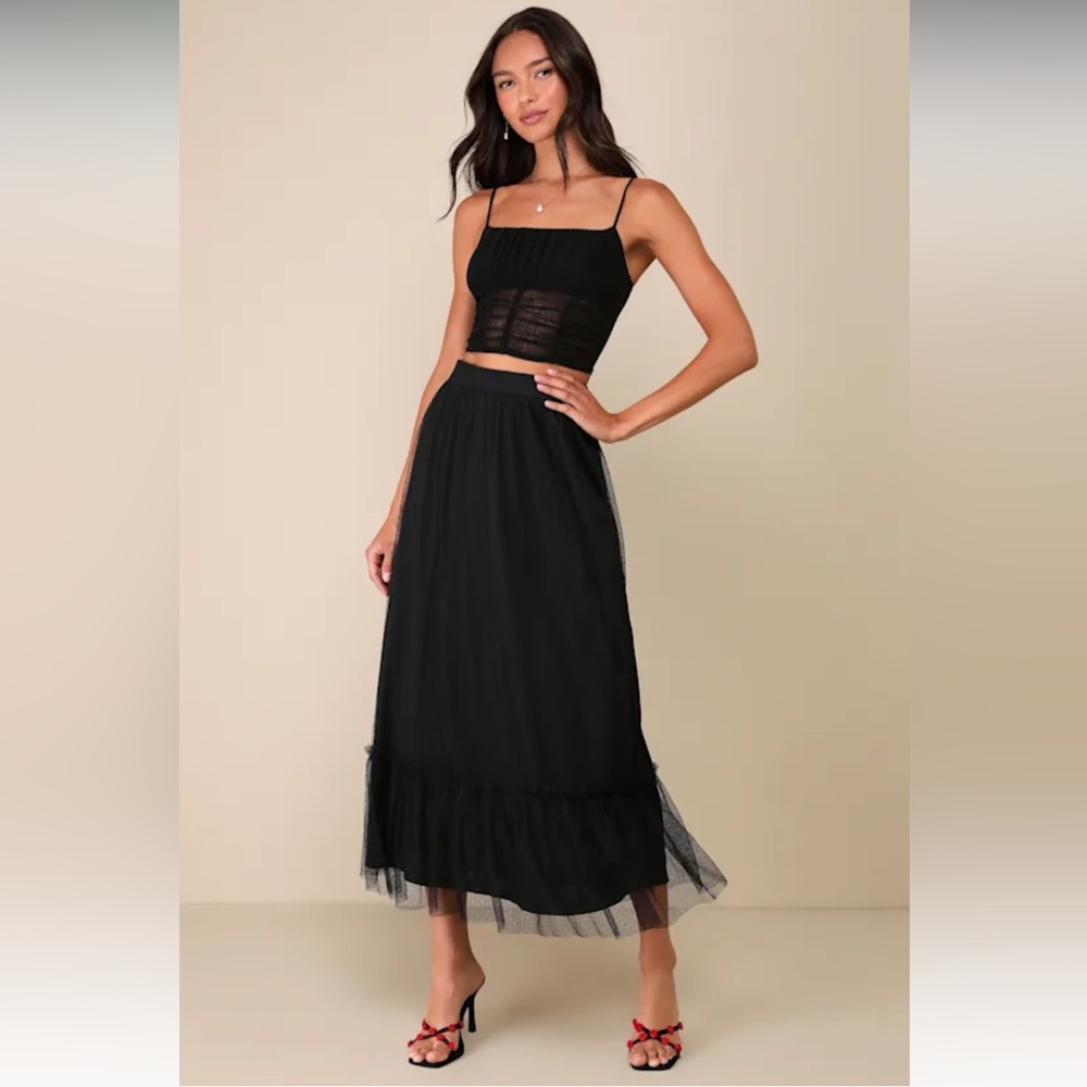 Lulu's Black Maxi Skirt